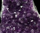Dark Purple Amethyst Cluster On Wood Base #52587-2